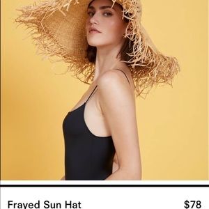 Reformation frayed sun hat straw hat